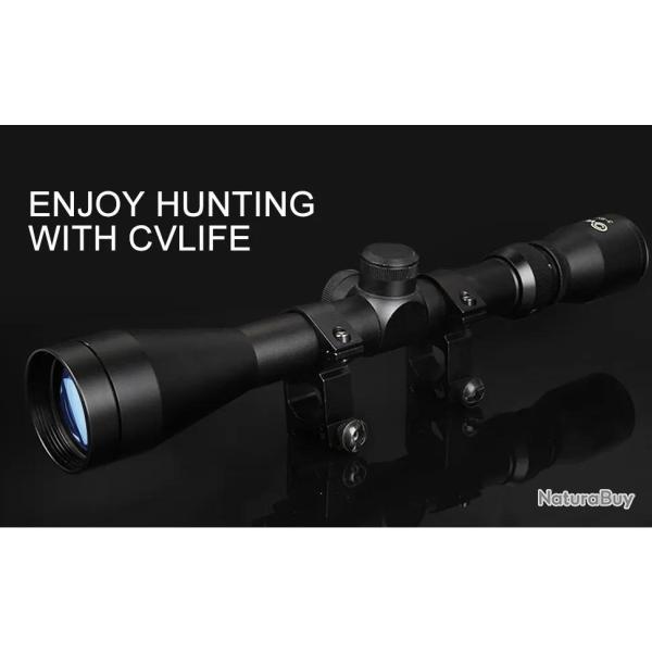 OFFRE TIR  CVLIFE 3-9x40 HD R4 R�ticule Croix Lunette Liv Offerte Collier de 20 mm
