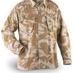 Chemise veste de treillis l&eacute;g&egrave;re camouflage DPM desert arm&eacute;e Britannique
