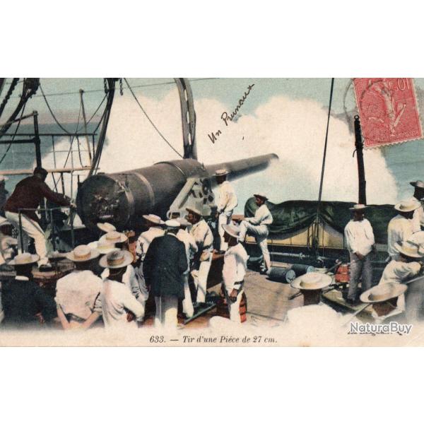 Carte Postale Ancienne - Tir d'une Pi�ce de 27 cm -N�7678
