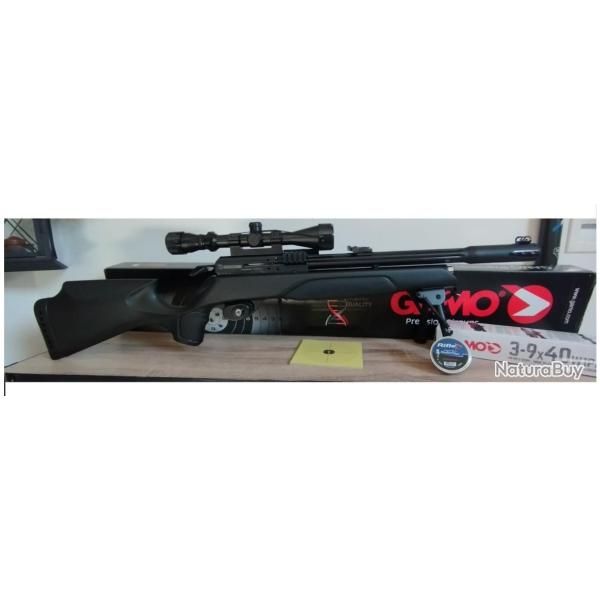 Carabine Arrow PCP 4.5mm + Lunette 3-9x40 wr Gamo bipied porte chargeurs 2 chargeurs