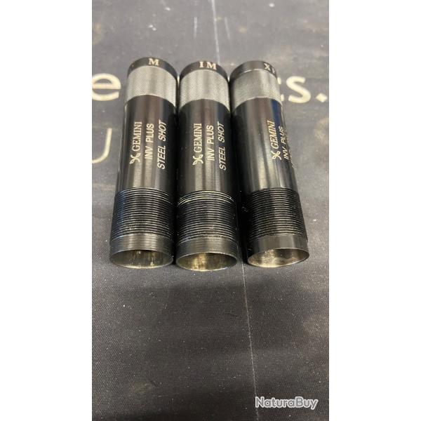 Lot de 3 chokes Gemini invector plus extanded cal 12
