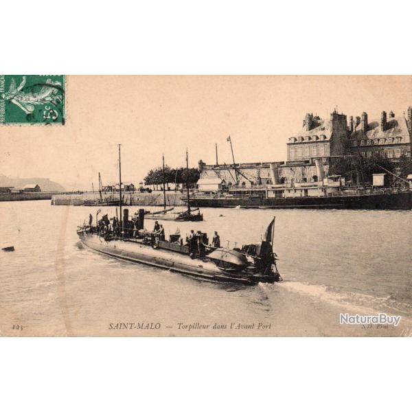 Carte Postale Ancienne Saint-Malo Torpilleur -N�7679