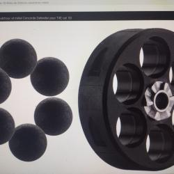 Rubber balls calibre 50 100 billes de d&eacute;fense caoutchouc metal