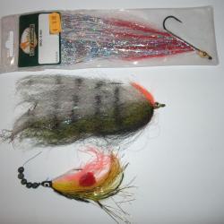 Lot de 3 streamers grand mod&egrave;le pour la p&ecirc;che de carnassiers ( brochet, sandre ... )