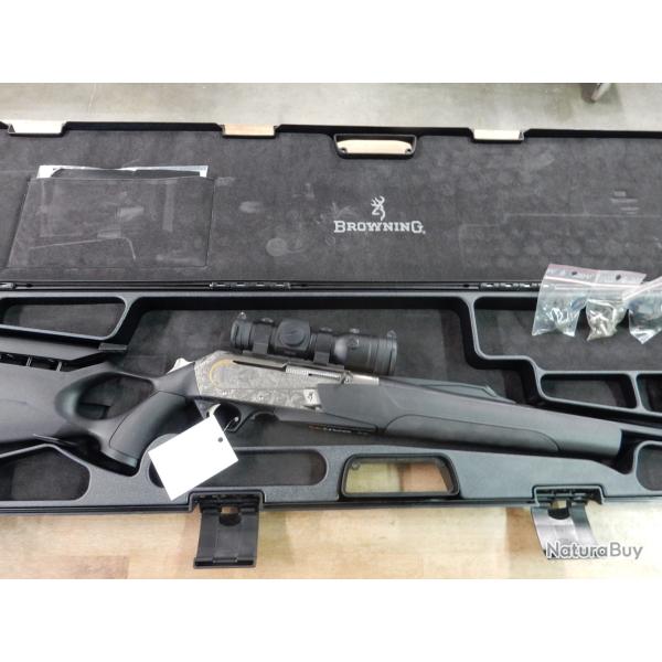 CARABINE BROWNING 4X KEILER CAL 300 WM + CROSSE TROU DE POUCE + H34S 2 MOA OCCASION PARFAIT ETAT