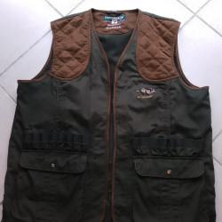Gilet de chasse Percussion Tradition Homme brod&eacute; Sanglier Kaki  taille XXL