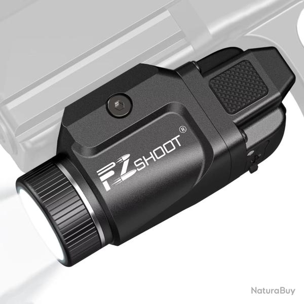 Lampe Pistolet Rechargeable Fzshoot 500 Lumens Compatibilit� Picatinny Gl Modes Lumi�re