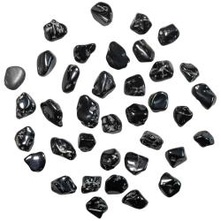 Pierres roul&eacute;es spinelle noire - 1 &agrave; 1.5 cm - 10 grammes