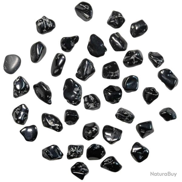 Pierres roul�es spinelle noire - 1 � 1.5 cm - 10 grammes