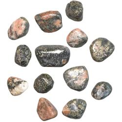 Pierres roul&eacute;es triplite wagn&eacute;rite pyrite - 2 &agrave; 3 cm - Lot de 3