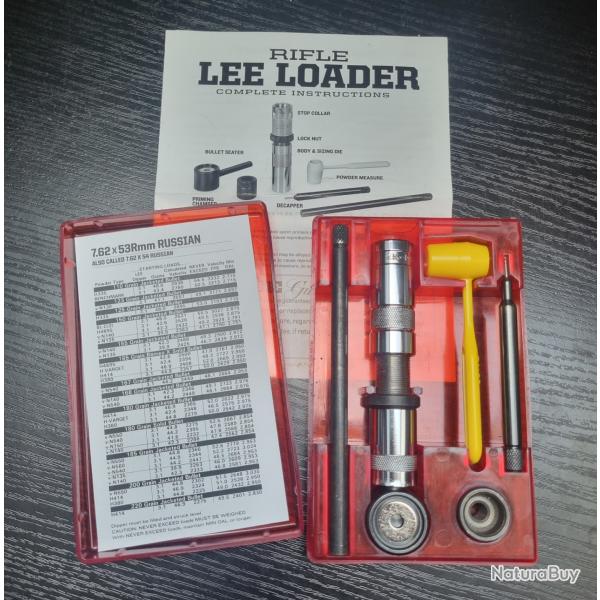 Kit d'outils de rechargement manuel 7.62x54r LEE