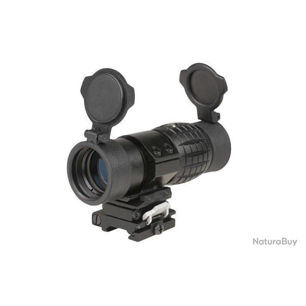 Magnifier Basculant 3x35 avec montage Metal - Black - Guerilla Optics