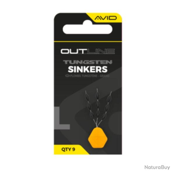 AVID CARP OUTLINE TUNGSTEN SINKERS - LARGE AVID CARP