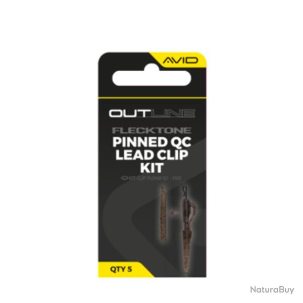 AVID CARP OUTLINE FLECKTONE PINNED QC LEAD CLIP KIT AVID CARP