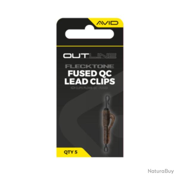 AVID CARP OUTLINE FLECKTONE FUSED LEAD QC CLIPS AVID CARP