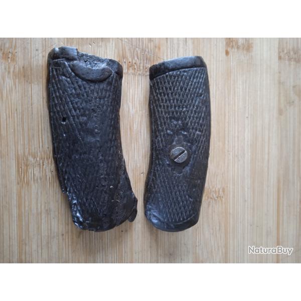 Paire de plaquette en bois original + vis pour revolver 1873