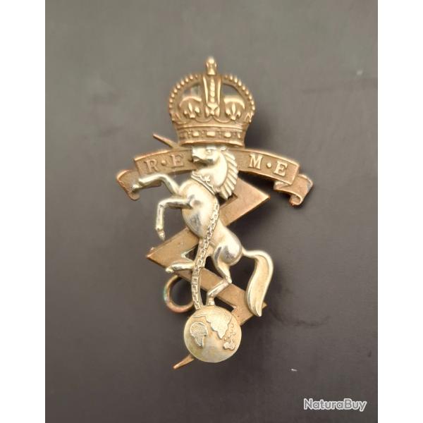 WW2 INSIGNE MILITAIRE BRITANNIQUE ROYAL ELECTRICAL &  MECHANICAL ENGINEERS (MEME)  ORIGINAL