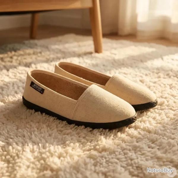 Baskets Femme Basquaises Galet Cr�me - AIRPLUM 36
