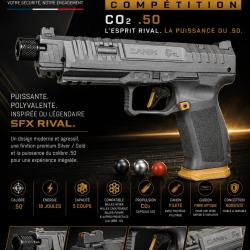 Pistolet Canik SFx Comp&eacute;tition CO2 C50 Silver/Gold