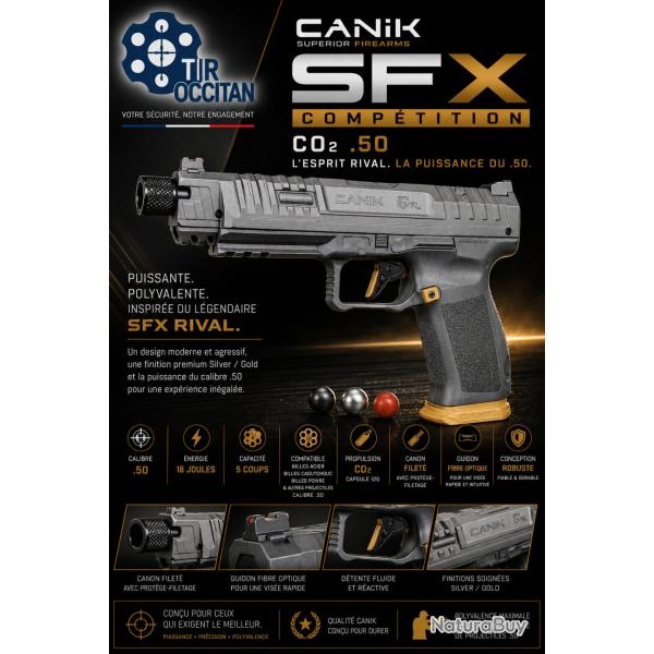 Pistolet Canik SFx Comp�tition CO2 C50 Silver/Gold