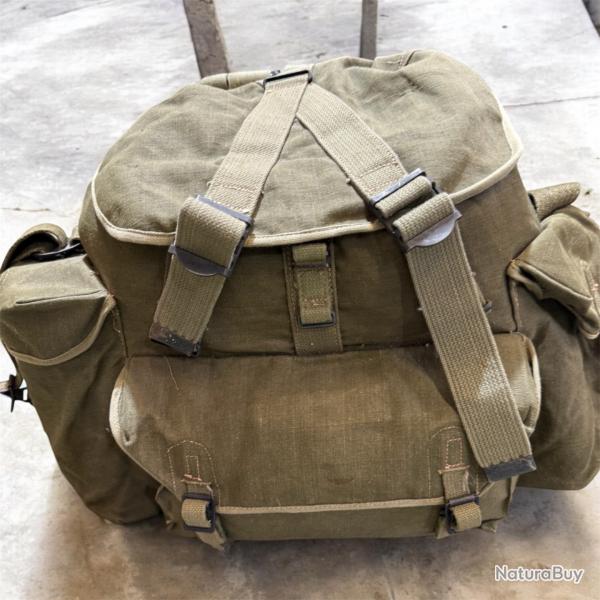 TAP 50 parachutiste sac a dos avec claie de portage p�riode indochine armee francaise original