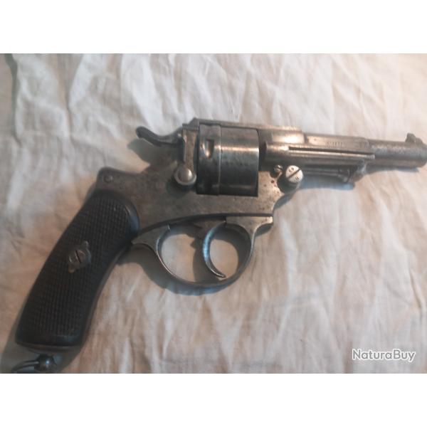 BEAU REVOLVER CHAMELOT DELVIGNE MAS 1873 CAL 11 MM PC DATE 1877