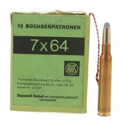 20 cartouches 7x64 Sof Point RWS