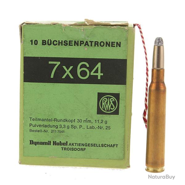 20 cartouches 7x64 Sof Point RWS