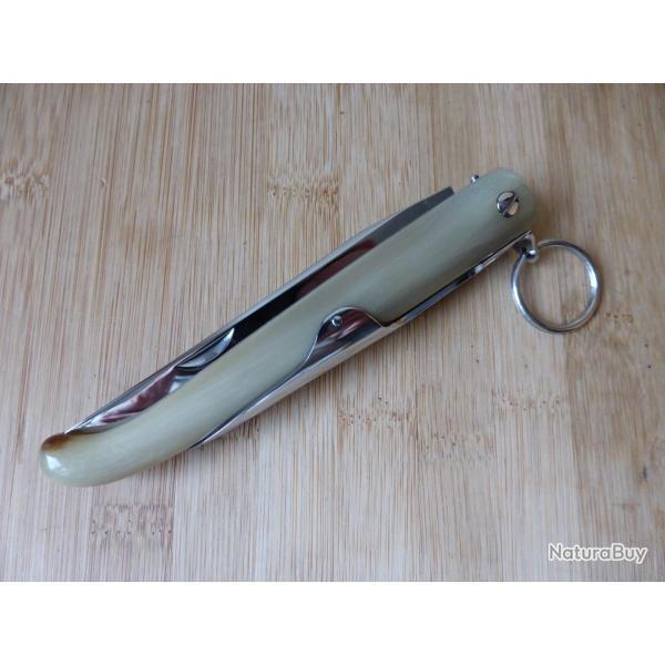 Couteau pliant mod�le "YATAGAN" J.MONGIN Nogent corne blonde 14CM TB ETAT