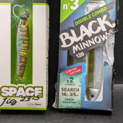 Lot 513 / leurres GUNKY+ BLACK MINNOW....