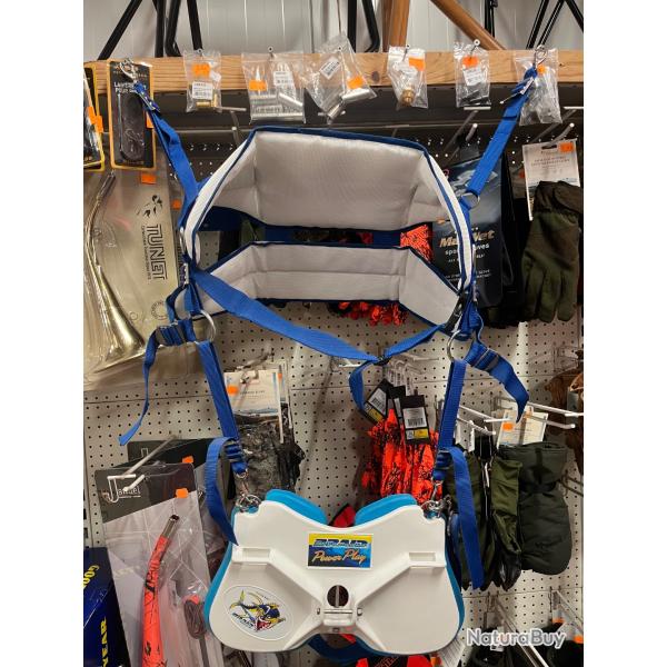 BAUDRIER POWERPLAY BELT + HARNESS + DROP STRAP WHITE