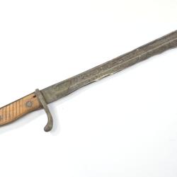 Baionnette Mauser 98-05 Allemande WW1, mauvais &eacute;tat, lame modifi&eacute;e, pas de bouton poussoir