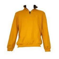 DESTOCKAGE - Sweat col zippe lovergreen couleur Moutarde