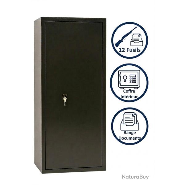 Vente flash - Armoire � fusils 12 armes + coffre interne - Tresor Safe