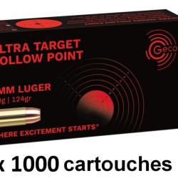 Munitions GECO cal.9mm PARA JHP Ultra Target Hollow Point 124 Gr x 1000