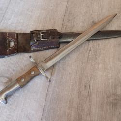 933645 Ba&iuml;onnette Suisse Mod&egrave;le 1918 + PF. Pour fusil Schmidt-Rubin mod&egrave;le K 31 ou k11