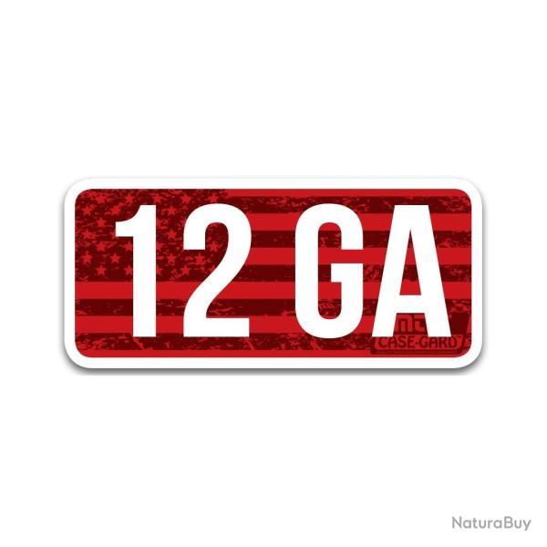 CL Autocollant Calibre 12 GA (8) MTM Case-Gard