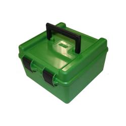 MTM Case-Gard R-100-10 Deluxe Bo&icirc;te 100 cartouches .22-250 Remington &agrave; .458 Winchester Vert