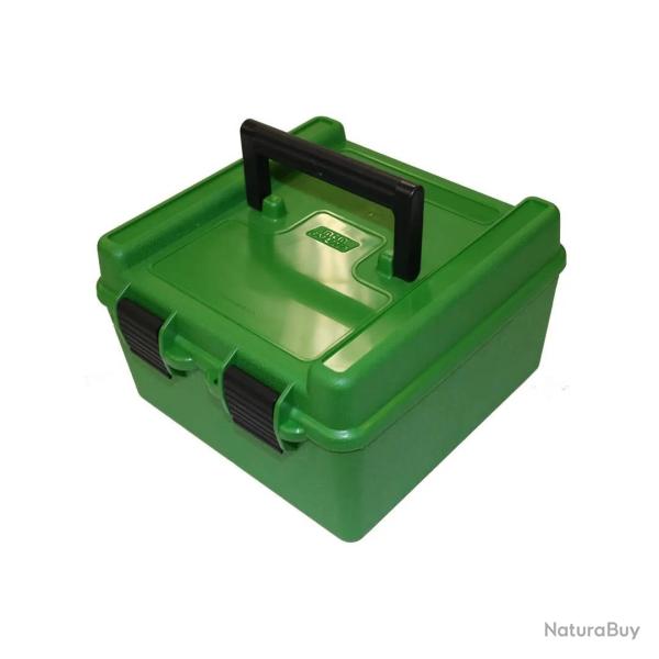 MTM Case-Gard R-100-10 Deluxe Bo�te 100 cartouches .22-250 Remington � .458 Winchester Vert