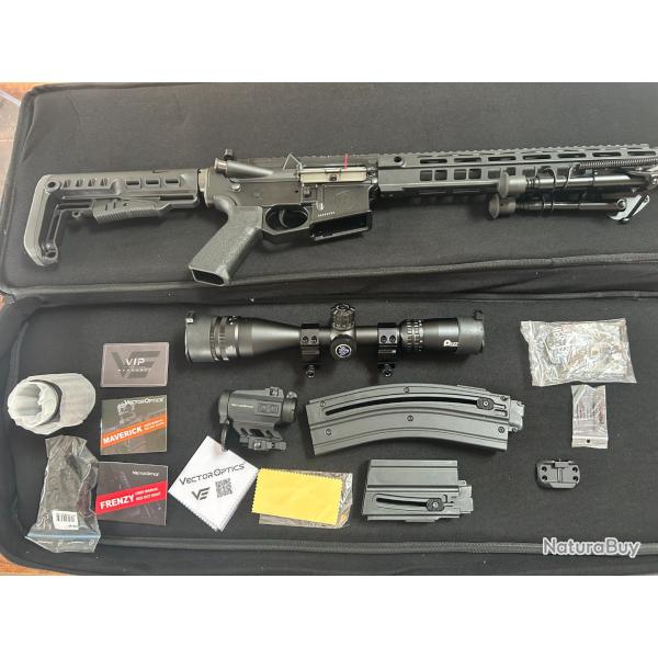 Pack Hammerli Tac-R1 Lunette point rouge bipied Chargeurs