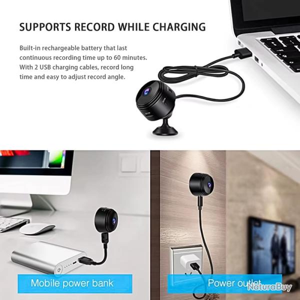 Mini cam�ra de surveillance sans fil A9, protection de s�curit�, moniteur � distance