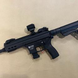carabine UTAS UT9 mini PCC + vis&eacute;e point rouge calibre 9 para