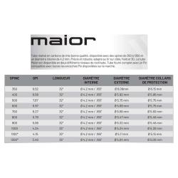 Tube de fl&egrave;che Cross-X Maior 4.2 700 x12 Rectitude 0,008"