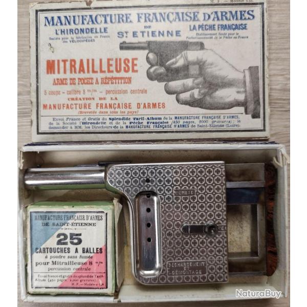 Pistolet de poche MAS mod�le MITRAILLEUSE (Le Gaulois) - Calibre 8x9 R (Occasion)