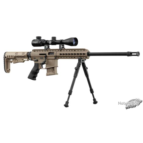 Pack Carabine Pallas BA-15 .22 LR Tactical TAN - Lunette + Bipied - GUNSMITH