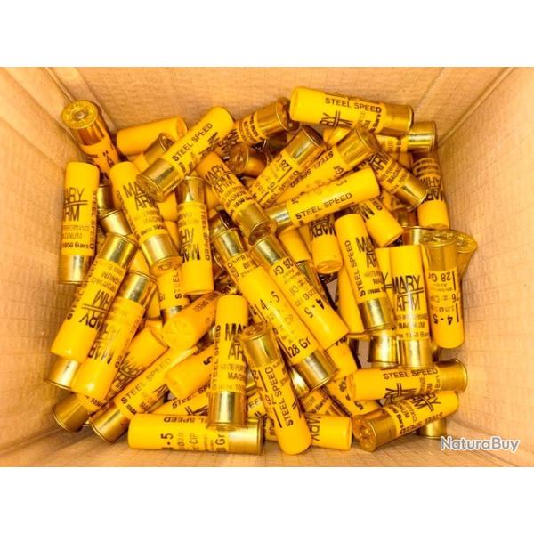 Vrac de 3.500kg de Cartouches Cal 20 Acier Magnum