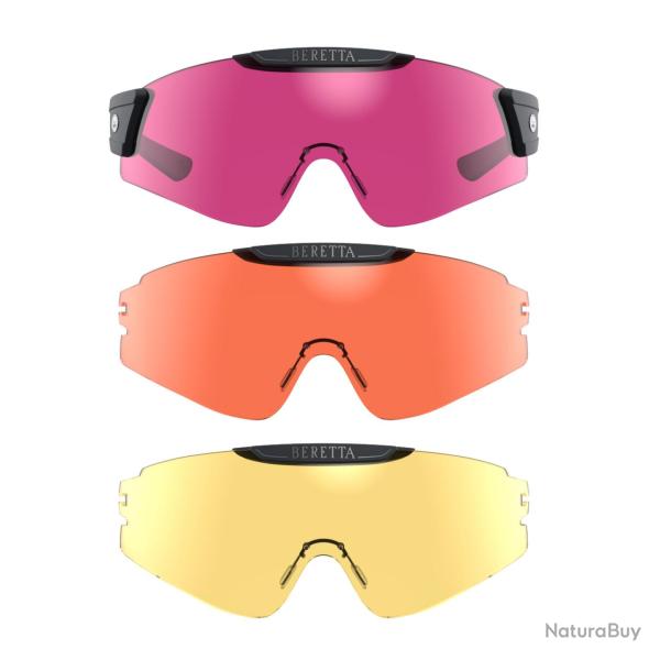 LUNETTES BERETTA INTERMASK COLORIS ORANGE/MAGENTA/JAUNE