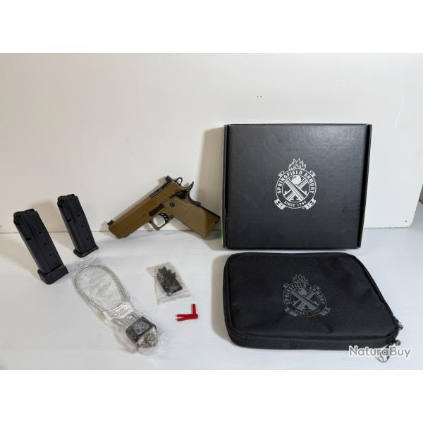 DESTOCKAGE PISTOLET SPRINGFIELD 1911 PRODIGY TAN 9X19 GARANTIE 2 ANS FRAIS DE PORT OFFERT