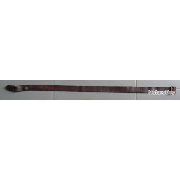 Bretelle pour le fusil berthier bouclerie laiton  cuir fauve