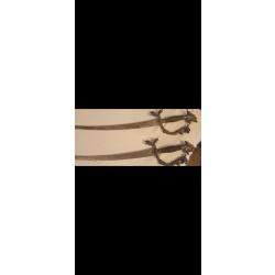 Vds deux sabres de d&eacute;coration du sri lanka  poignees metal dragon prise enrob&eacute;es de fil protection